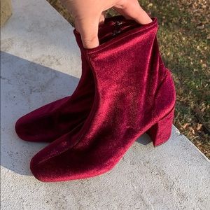 Jeffrey Campbell Wine Cienega-Lo Booties Size 8.5